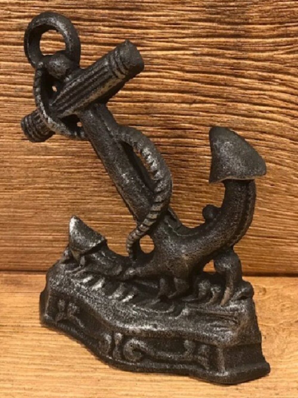 Cast Iron NAUTICAL ANCHOR Doorstop weighs 1lb 12oz 7 1/2" tall 10137
